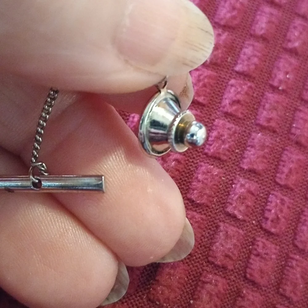 Silverball tie tack